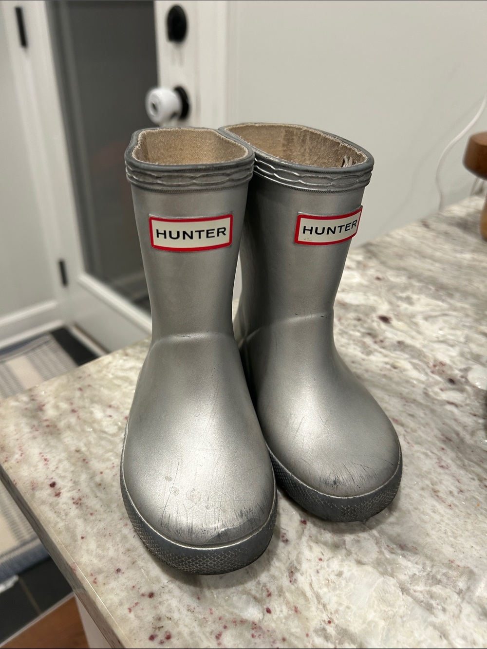 Hunter toddler Silver Rain Boots